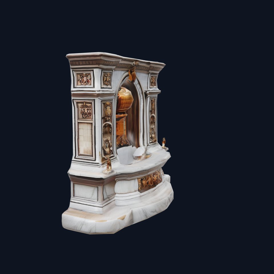 Ornate Fountain Sculpture model pack